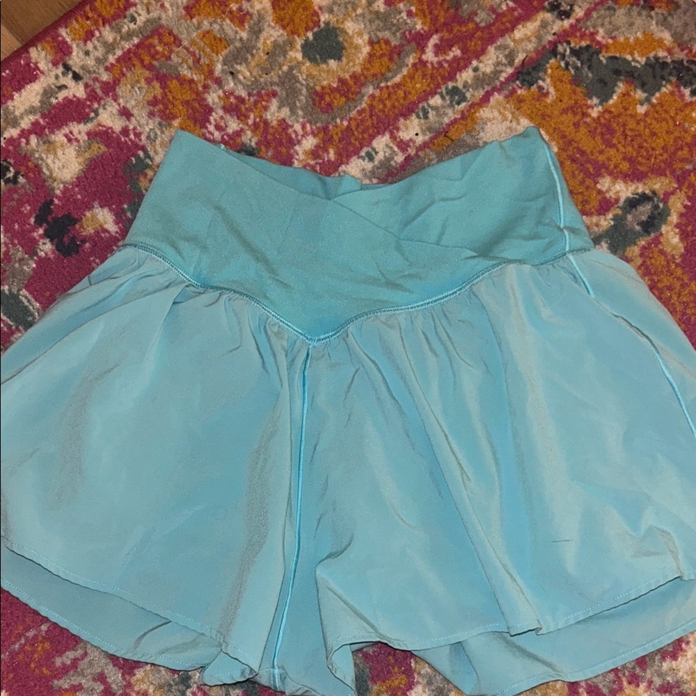 Aerie High Waist Sky Blue Shorts